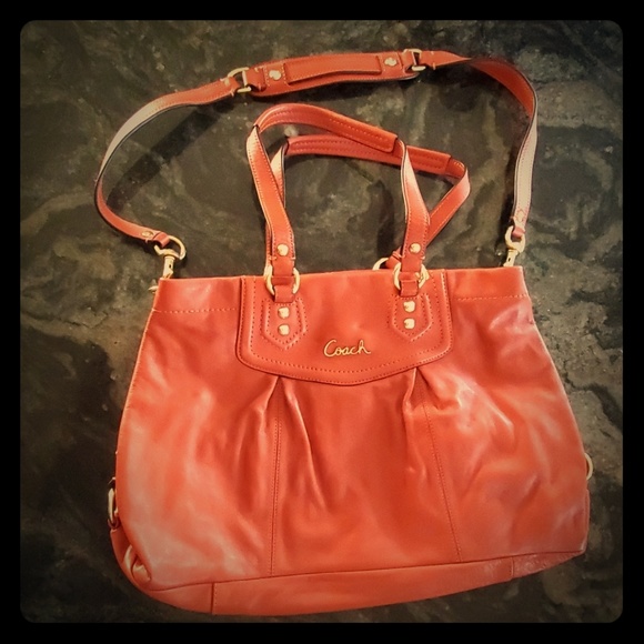 Coach Handbags - Coach Ashley Orange/Red Terracotta F19243